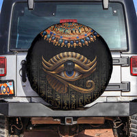 Egypt Eyes Of Horus Spare Tire Cover with Egyptian Hieroglyphs - Wonder Print Shop
