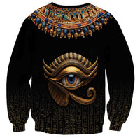 Egypt Eyes Of Horus Sweatshirt with Egyptian Hieroglyphs - Wonder Print Shop