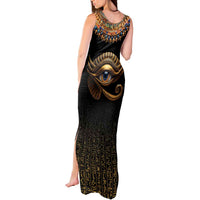 Egypt Eyes Of Horus Tank Maxi Dress with Egyptian Hieroglyphs - Wonder Print Shop