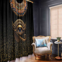 Egypt Eyes Of Horus Window Curtain with Egyptian Hieroglyphs - Wonder Print Shop