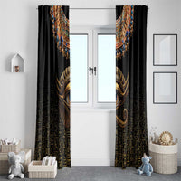 Egypt Eyes Of Horus Window Curtain with Egyptian Hieroglyphs - Wonder Print Shop