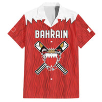 Custom Bahrain Cricket Family Matching Long Sleeve Bodycon Dress and Hawaiian Shirt Coat of arms of Bahrain with Sporty Pattern LT9 - Wonder Print Shop