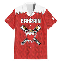 Custom Bahrain Cricket Family Matching Mermaid Dress and Hawaiian Shirt Coat of arms of Bahrain with Sporty Pattern LT9 - Wonder Print Shop