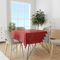 Custom Bahrain Cricket Tablecloth Coat of arms of Bahrain with Sporty Pattern - Wonder Print Shop