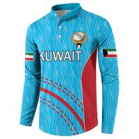 Custom Kuwait Cricket Button Sweatshirt Kuwayt Sporty Pattern LT9 - Wonder Print Shop