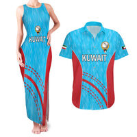 Custom Kuwait Cricket Couples Matching Tank Maxi Dress and Hawaiian Shirt Kuwayt Sporty Pattern LT9 - Wonder Print Shop