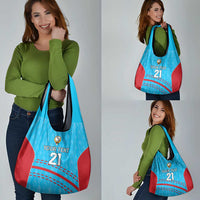 Custom Kuwait Cricket Grocery Bag Kuwayt Sporty Pattern