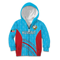 Custom Kuwait Cricket Kid Hoodie Kuwayt Sporty Pattern - Wonder Print Shop