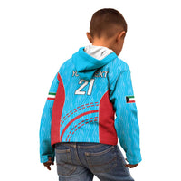 Custom Kuwait Cricket Kid Hoodie Kuwayt Sporty Pattern - Wonder Print Shop