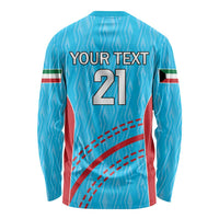 Custom Kuwait Cricket Long Sleeve Shirt Kuwayt Sporty Pattern - Wonder Print Shop