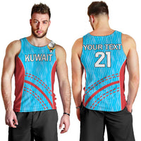 Custom Kuwait Cricket Men Tank Top Kuwayt Sporty Pattern - Wonder Print Shop