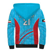 Custom Kuwait Cricket Sherpa Hoodie Kuwayt Sporty Pattern - Wonder Print Shop