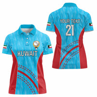 Custom Kuwait Cricket Women Polo Shirt Kuwayt Sporty Pattern - Wonder Print Shop