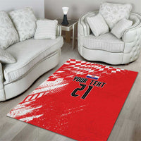 Croatia Rugby Custom Area Rug Chessboard with Sporty Pattern LT9 - Wonder Print Shop