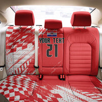 Croatia Rugby Custom Back Car Seat Cover Chessboard with Sporty Pattern LT9 - Wonder Print Shop