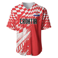 Croatia Rugby Custom Baseball Jersey Chessboard with Sporty Pattern LT9 - Wonder Print Shop