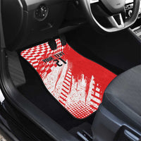 Croatia Rugby Custom Car Mats Chessboard with Sporty Pattern LT9 - Wonder Print Shop