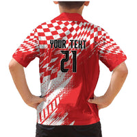 Croatia Rugby Custom Family Matching Mermaid Dress and Hawaiian Shirt Chessboard with Sporty Pattern LT9 - Wonder Print Shop