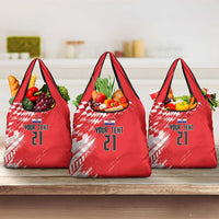Croatia Rugby Custom Grocery Bag Chessboard with Sporty Pattern