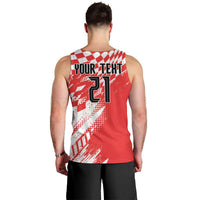Croatia Rugby Custom Men Tank Top Chessboard with Sporty Pattern - Wonder Print Shop
