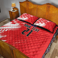 Croatia Rugby Custom Quilt Bed Set Chessboard with Sporty Pattern - Wonder Print Shop