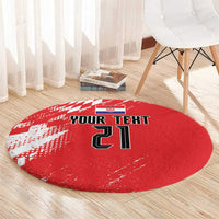 Croatia Rugby Custom Round Carpet Chessboard with Sporty Pattern
