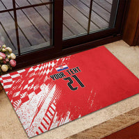 Croatia Rugby Custom Rubber Doormat Chessboard with Sporty Pattern - Wonder Print Shop