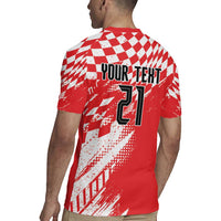 Croatia Rugby Custom Rugby Jersey Chessboard with Sporty Pattern - Wonder Print Shop