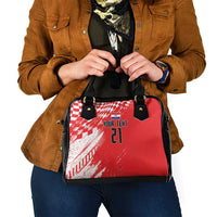 Croatia Rugby Custom Shoulder Handbag Chessboard with Sporty Pattern