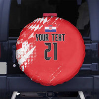Croatia Rugby Custom Spare Tire Cover Chessboard with Sporty Pattern - Wonder Print Shop