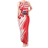 Croatia Rugby Custom Tank Maxi Dress Chessboard with Sporty Pattern - Wonder Print Shop