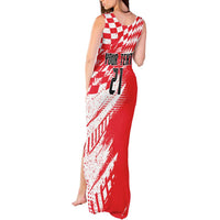 Croatia Rugby Custom Tank Maxi Dress Chessboard with Sporty Pattern - Wonder Print Shop