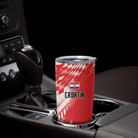 Croatia Rugby Custom Tumbler Cup Chessboard with Sporty Pattern - Wonder Print Shop