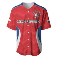Czech Republic Rugby Custom Baseball Jersey Silver Double-tailed Lion Sporty Pattern LT9 - Wonder Print Shop