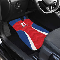 Czech Republic Rugby Custom Car Mats Silver Double-tailed Lion Sporty Pattern LT9 - Wonder Print Shop