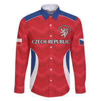 Czech Republic Rugby Custom Family Matching Off The Shoulder Long Sleeve Dress and Hawaiian Shirt Silver Double-tailed Lion Sporty Pattern - Wonder Print Shop