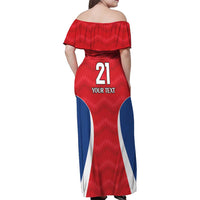 Czech Republic Rugby Custom Family Matching Off Shoulder Maxi Dress and Hawaiian Shirt Silver Double-tailed Lion Sporty Pattern LT9 - Wonder Print Shop