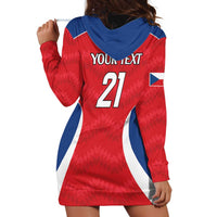 Czech Republic Rugby Custom Hoodie Dress Silver Double-tailed Lion Sporty Pattern - Wonder Print Shop