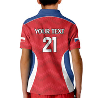 Czech Republic Rugby Custom Kid Polo Shirt Silver Double-tailed Lion Sporty Pattern - Wonder Print Shop