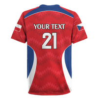 Czech Republic Rugby Custom Rugby Jersey Silver Double-tailed Lion Sporty Pattern - Wonder Print Shop