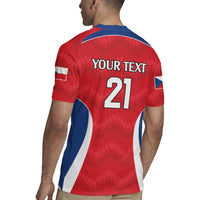 Czech Republic Rugby Custom Rugby Jersey Silver Double-tailed Lion Sporty Pattern - Wonder Print Shop