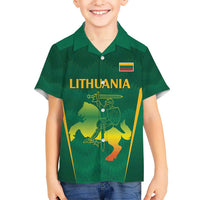Lithuania Rugby Custom Kid Hawaiian Shirt Lietuvos Nacionaline Regbio Sąjungos Komanda - Wonder Print Shop