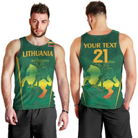 Lithuania Rugby Custom Men Tank Top Lietuvos Nacionaline Regbio Sąjungos Komanda - Wonder Print Shop