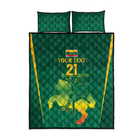 Lithuania Rugby Custom Quilt Bed Set Lietuvos Nacionaline Regbio Sąjungos Komanda - Wonder Print Shop