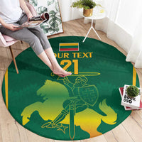 Lithuania Rugby Custom Round Carpet Lietuvos Nacionaline Regbio Sąjungos Komanda