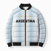Vamos Argentina WC26 Custom Bomber Puffer Jacket Vamos Argentina History Champions Blue - Wonder Print Shop