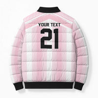 Vamos Argentina WC26 Custom Bomber Puffer Jacket Vamos Argentina History Champions Pink - Wonder Print Shop