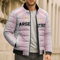 Vamos Argentina WC26 Custom Bomber Puffer Jacket Vamos Argentina History Champions Pink - Wonder Print Shop