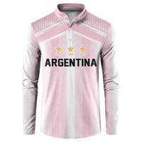 Vamos Argentina WC26 Custom Button Sweatshirt Vamos Argentina History Champions Pink - Wonder Print Shop