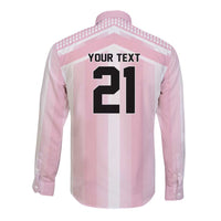 Vamos Argentina WC26 Custom Long Sleeve Button Shirt Vamos Argentina History Champions Pink - Wonder Print Shop